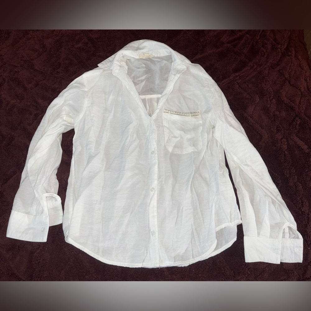 Lily Star Bottoned Down Long Sleeve Size Medium